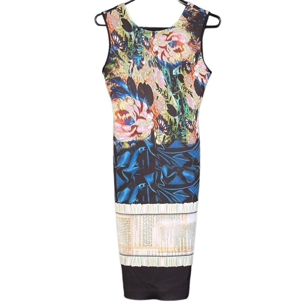 Like New Clover Canyon Multi Pattern Scuba Dress Size Small